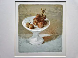 Mart Kempers - Fraai, ingetogen Litho "fruit op witte schaal" kleine oplage (60) - gesigneerd kopen? Bied vanaf 43!
