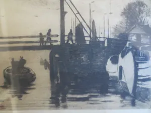 Willem Witsen - Gezicht op de Kikkerbilsluis Amsterdam kopen? Bied vanaf 150!