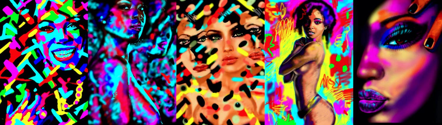 Peter Klashorst - Pop Art XXL (set van 5 stuks) verkocht voor € 59!