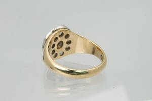 1920 - Charles Green & Son Ltd - Antieke 9krt goud & diamant 1.50ct cluster ring kopen? Bied vanaf 230!