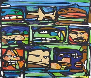 George Heidweiller - Zeefdruk, Zonder titel - Ingelijst (Groot) kopen? Bied vanaf 50!