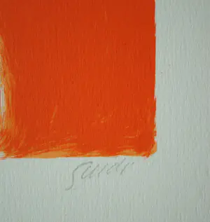 Virgilio Guidi - Volto Rosso - 1982 - Originele lithografie gesigneerd en genummerd kopen? Bied vanaf 120!
