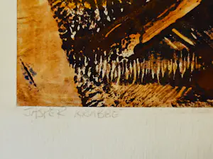 Jasper Krabbé - gemengde techniek (pastel, aquarel) op papier "nachtlandschap" gesigneerd kopen? Bied vanaf 130!