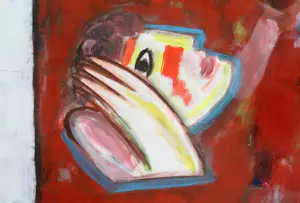 Yvan Theys - gemengde techniek op papier - 1983 - ingelijst. kopen? Bied vanaf 375!