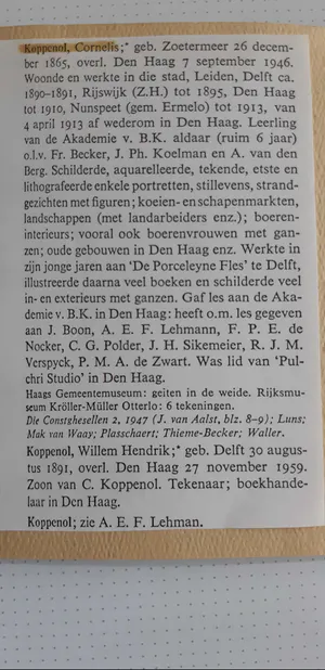 Cornelis Koppenol - Boereninterieur van boerenstal, koeien met kippen. kopen? Bied vanaf 400!