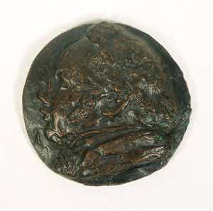 Mari Andriessen - Bronzen plaquette, Schubert (Groot) verkocht voor € 100!