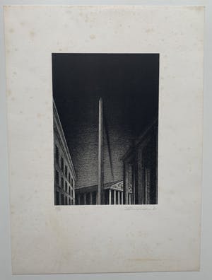 Jeroen Henneman - lithografie - 'Eerste blik op de stad' - 1982 kopen? Bied vanaf 75!