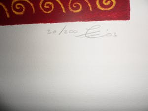 Jacques Tange - Zeefdruk.Titel," Under The Bridge". Handgesigneerd kopen? Bied vanaf 60!