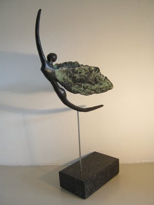 Brons (Onbekend) - Zwaar brons sculptuur van een Engel kopen? Bied vanaf 150!