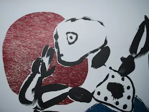 Alphons Freijmuth - ingelijste grote litho in rood/blauw/groen/zwart kopen? Bied vanaf 120!