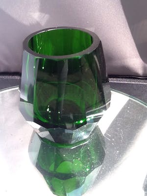 Moser - Facet geslepen kristallen vaas. kopen? Bied vanaf 35!