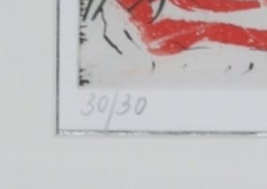 Ralf Kerbach - Naakte vrouw - Ets, Ingelijst kopen? Bied vanaf 75!