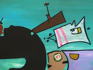 Jasper Banen - Acryl op doek, ingelijst , “Geel ontmoet de Anderen” – 2016 kopen? Bied vanaf 85!