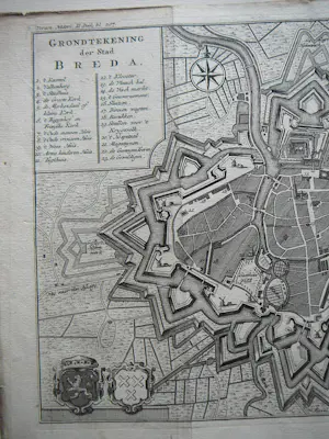 Isaac Tirion - Breda 2x Tirion , grondtekening N vd Meer , Turfschip kopen? Bied vanaf 75!