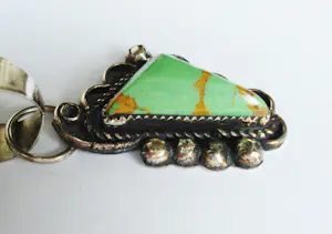 Gary Nez sterling zilver variscite liquid silver collier Navajo Indiaans kopen? Bied vanaf 175!
