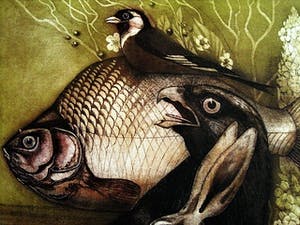 Niet of onleesbaar gesigneerd - 1984 - Grote Ets oplage 80 exemplaren "Konijn, Vogels, Vis " gesigneerd kopen? Bied vanaf 1!