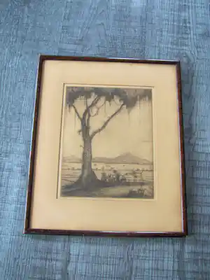 Jan Poortenaar - landschap op Java - Nederlands Indië verkauft für € 25!