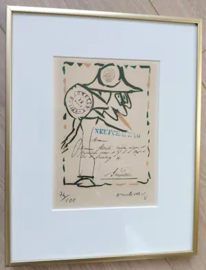 Pierre Alechinsky - Neufchateau, litho (netjes ingelijst) kopen? Bied vanaf 350!