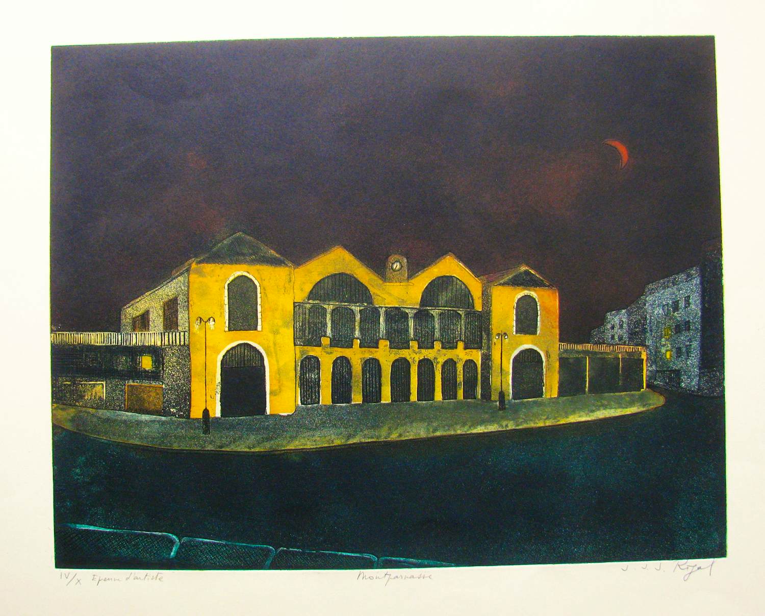 Jacques J.J. Rigal - BAHNHOF MONTPARNASSE - Epreuve d´ artiste . kopen? Bied vanaf 150!