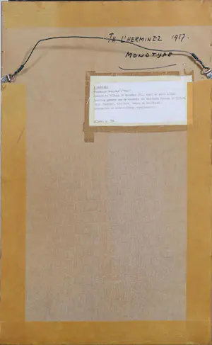 Theo  l' Herminez - Ingelijste monotype: vrouwelijk naakt - 1957 (uniek werk, 1 afdruk) kopen? Bied vanaf 225!