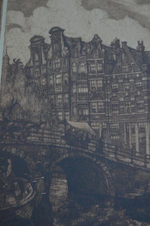 Francois Jacob Kloek - Oude huizen Prinsengracht Amsterdam. kopen? Bied vanaf 35!