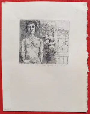 Co Westerik - Naakt, vruchten en raamuitzicht, ets (kleine oplage) kopen? Bied vanaf 275!