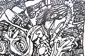 Rik van Iersel - Abstracte zwartwit Zeefdruk - in nieuwstaat - Zeldzaam - Kleine oplage kopen? Bied vanaf 1!