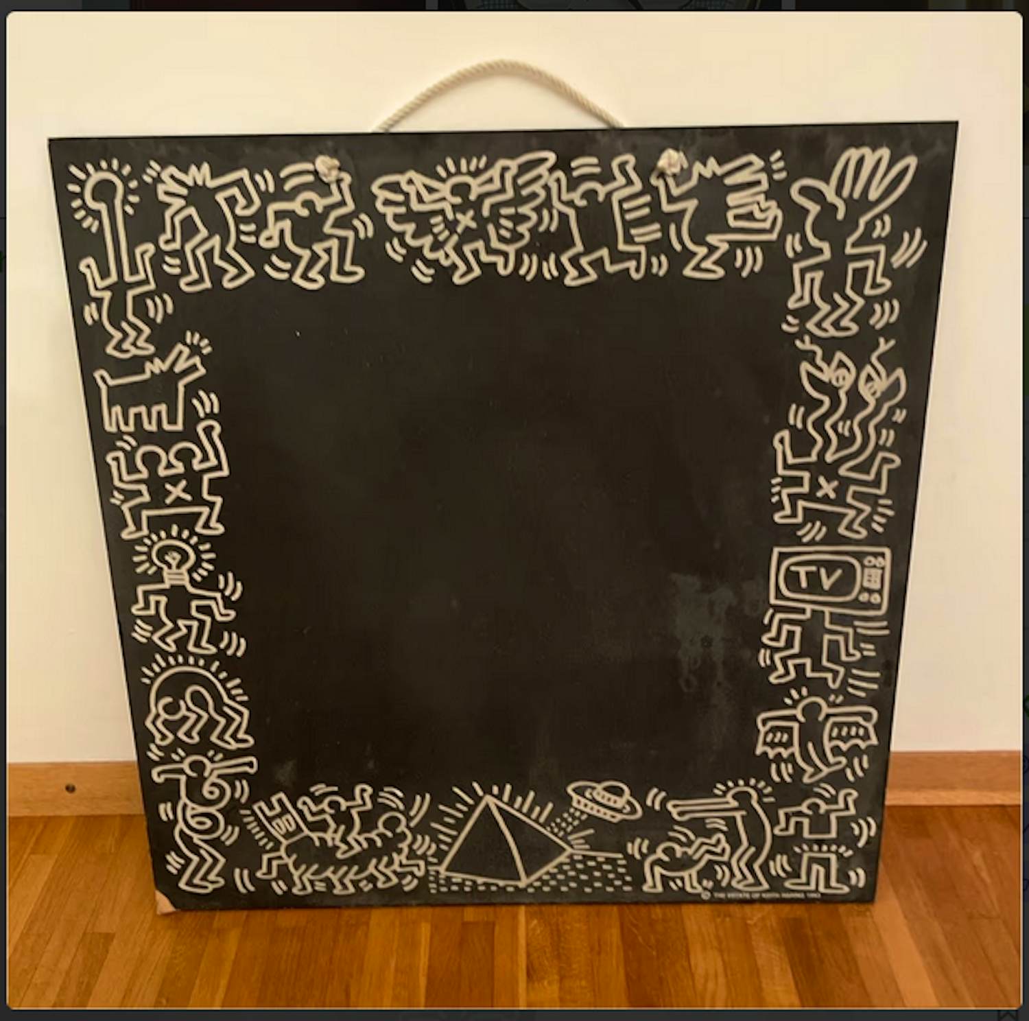 Keith Haring - Pop Shop Chalkboard 53 x 53 cm zwart kopen? Bied vanaf 90!