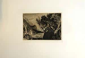 Ed Merk - Bewerkte collage van oude gravures -Sentiment II verkocht voor € 50!