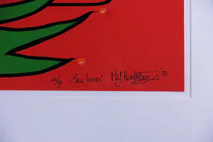 Marianne Naerebout - Zeefdruk op papier, Sea Lovers - Ingelijst kopen? Bied vanaf 120!