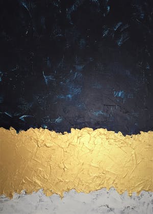 John Foppen - Symphony in D. Blue + Wh. + Gold........# K 05. XL . GROOT. kopen? Bied vanaf 189!