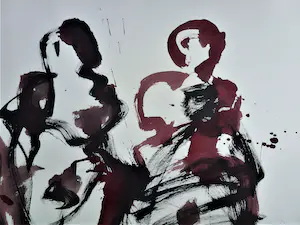 Anton Heyboer - Four women . Krachtige sierlijke schildering . kopen? Bied vanaf 500!