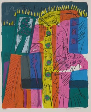 Frank Lengvenius - Zeefdruk, Zonder titel - Ingelijst kopen? Bied vanaf 35!