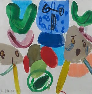 Jurjen de Haan - Gouache, Zonder titel XXXIII- Ingelijst kopen? Bied vanaf 20!