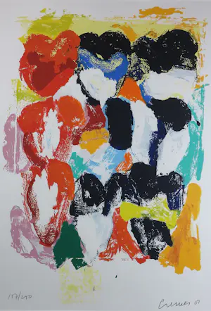 Jan Cremer - Zeefdruk, Palette des Tulipes - Ingelijst kopen? Bied vanaf 300!