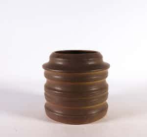 Jan Haans - Aardewerk, Geribbelde vaas door de Porceleyne Fles Delft verkocht voor € 1!