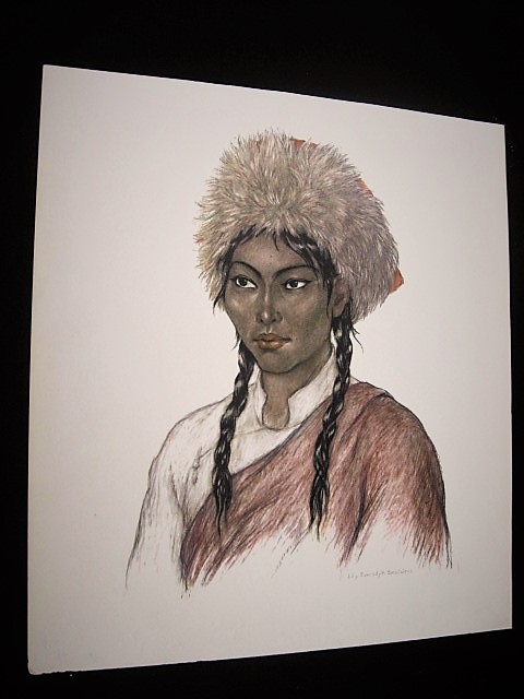 Lily Eversdijk Smulders - Uniek Aquarel "nomaden jongen Tibet" van gerenommeerd tekenares kopen? Bied vanaf 1!