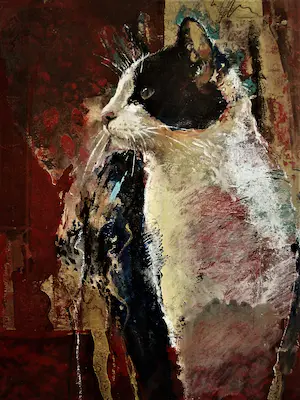 Niet of onleesbaar gesigneerd - Fraaie kleine oplage Lithografie "Poezen" gesigneerd kopen? Bied vanaf 1!