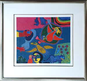 Corneille - Terragravure : Les Femmes de la Bible (2000) - Ingelijst verkocht voor € 695!