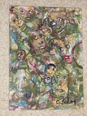 Carla Schot - Olieverfschilderij - Figuren [no.12] kopen? Bied vanaf 25!