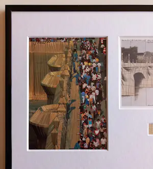 Christo - The Pont Neuf wrapped ingelijst – artcards + fabric kopen? Bied vanaf 350!