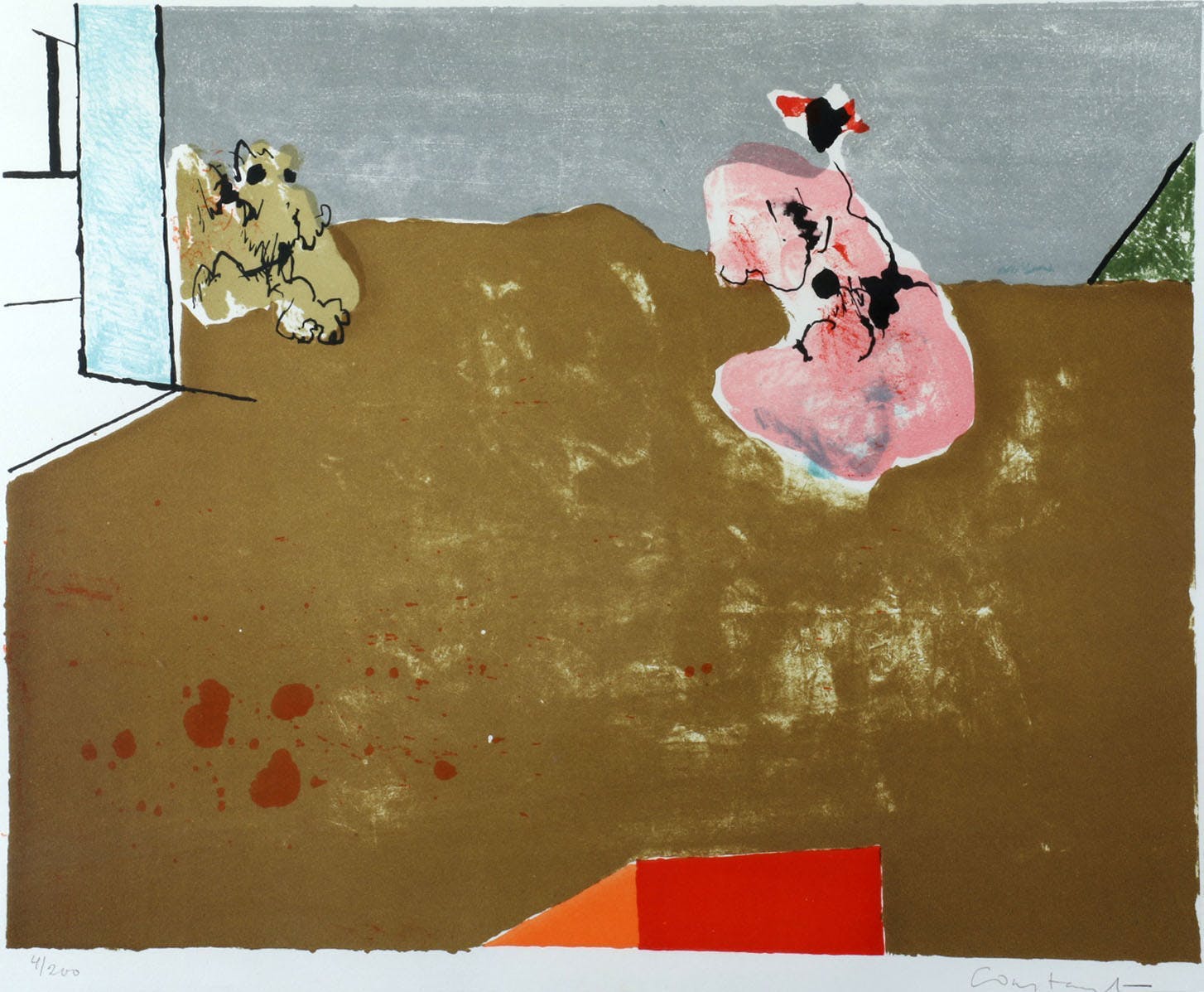 Constant - Vrouw en hond- Litho-1965 verkocht voor € 295!