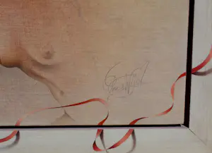 Poen de Wijs - Ingelijste olieverf op paneel: 'Inpromptu in rood' kopen? Bied vanaf 1250!