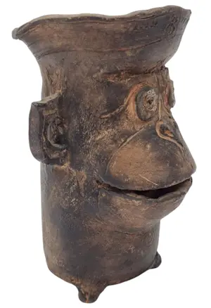 Harm Kamerlingh Onnes - Handgemodelleerd aardewerk sculptuur van een aap - 1963 kopen? Bied vanaf 595!