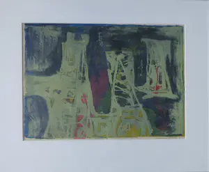 Daniel den Dikkenboer - ABSTRACTIE / KLEURZEEFDRUK / 50x60cm / KADER / SIG kopen? Bied vanaf 35!