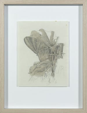 Simon Simonsen - Potlood en aquarel, Rijtuig kopen? Bied vanaf 1!