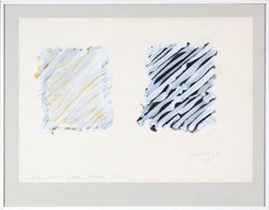 Gerard Verdijk - Ingelijste acryl op papier: with /without Yellow - 1981 kopen? Bied vanaf 295!