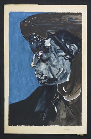 Jan Willem Maronier - Gemengde techniek op papier, Portret kopen? Bied vanaf 1!