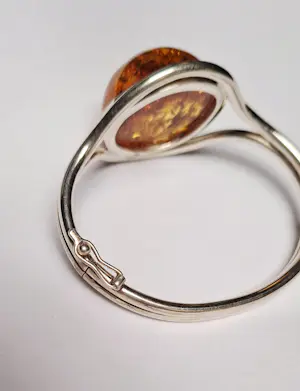 Ambachtelijke prachtige gold amber sterling zilveren armband kopen? Bied vanaf 125!