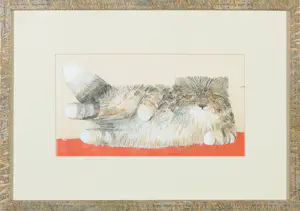 Mohaier Dariush - Twee litho's, Liggende katten kopen? Bied vanaf 35!